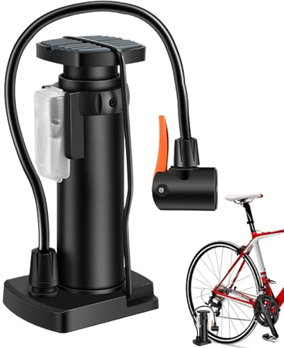 Pompe à Pied de Vélo,Pompe à Pneu de Vélo,Pompe à pneus pour vélo de montagne 140 psi | Outils gonflables multifonctionnels, pompe à Air manuelle Portable pour vélos, véhicules électriques, motos et v