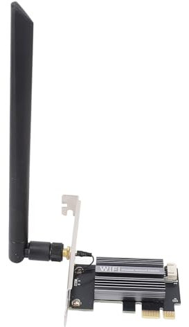 Tonysa Tarjeta PCIe WiFi 6e, 4174Mbps Tri-Band (2.4/5/6GHz), Bluetooth 5.2, Adaptador Inalámbrico de Escritorio, Compatible para Ganar 10, 11, (Antena 8DB)