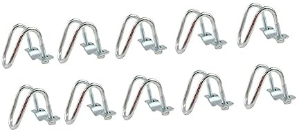 Toyvian 10pcs Practical U-Shaped Pipe Clips Steel Tube Buckle for Greenhouse and Farming Use