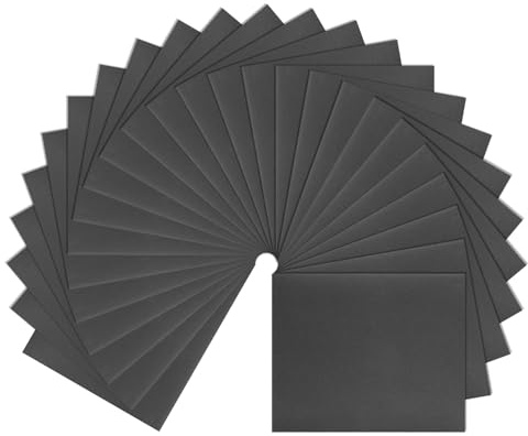 QUARKZMAN 25 Stück Schleifpapier 2000 Körnung 23 x 28 cm C-Gewicht Träger Siliciumcarbid Schleifblätter Nass Trocken Schleifen Für Holzveredelung Metallschliff Autopolieren