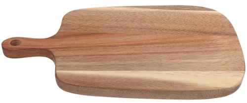 iplusmile Planche à Découper en Bois d'Acacia 265X16X15 CM Multifonctionnelle pour Fruits Légumes et Viande Planche Cuisine Portable pour Maison Camping et Service Alimentaire