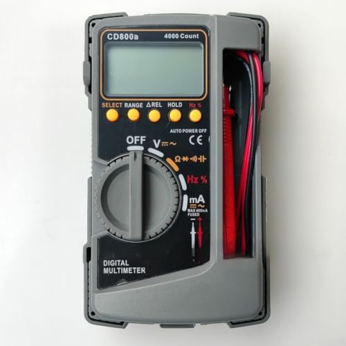 Multimètre numérique 4000 comptes Gamme automatique Testeur électrique professionnel avec fonction de maintien pour tension courant résistance fréquence CAT III sécurité