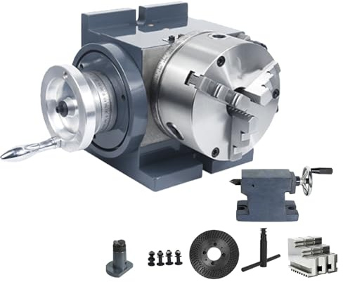 Indexing Head, Milling Machine Rotary Table, Precision Milling Rotary Table With 6-inch/160 Mm 3-jaw Chuck, Suitable For Milling Engineering Indexing Tools
