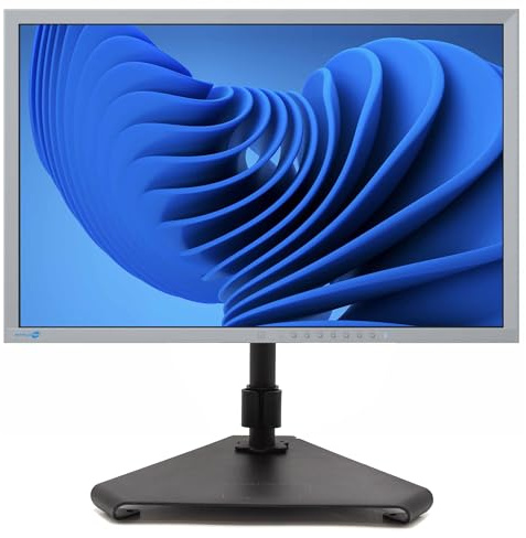 SIMPLETEK - Monitor IPS LCD da 24 16:10 - VGA DP DVI USB | Ideale per ufficio e casa | Audio Integrato | Grigio con base (Ricondizionato)