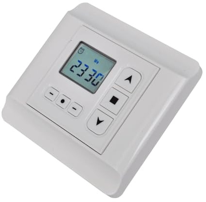 Rollladen Zeitschaltuhr für Rohrmotoren mit 24h/7 Tage Timer, Programmierbarer Rolladensteuerung für Markisen und Jalousien, 230V Wandmontage
