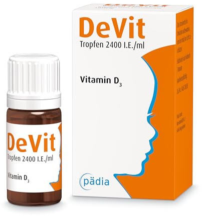 DeVit Tropfen, 10 ml – Vitamin D3 Tropfen für Babys ab Geburt und Kinder | Vitamin-D-Mangel und Rachitis gezielt vorbeugen | Arzneimittel | Rezeptfrei