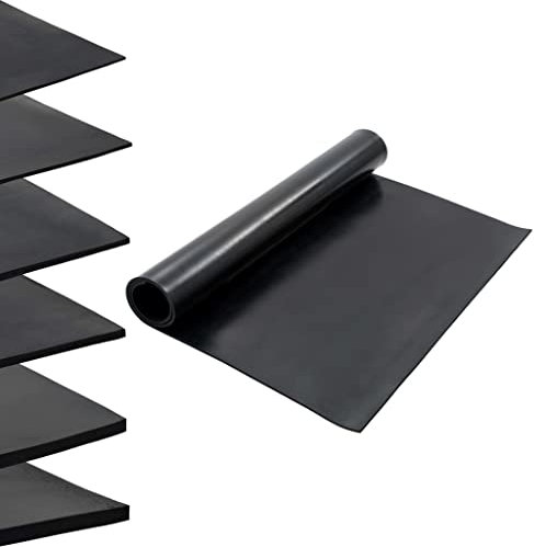 vidaXL Bodenmatte Rutschfest Gummimatte Bodenbelag Bodenschutzmatte Antirutschmatte Fußmatte Riefenmatte Gummiläufer Matte Gummi 1,2x2 m 8mm Glatt