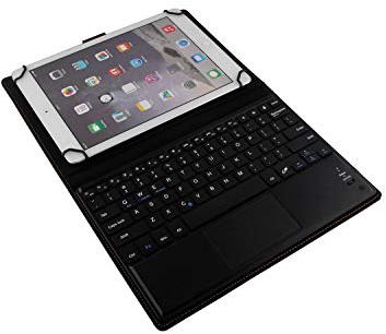 Theoutlettablet® Funda con Teclado Bluetooth y touchpad para Tablet SPC Gravity Pro / 4G / 3G 10.1 Color Negro (Incluye la ñ)
