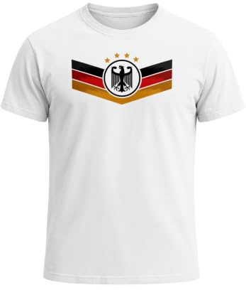 MoonWorks® Herren T-Shirt Deutschland Fußball WM Fußball-Sommer 2026 Deutschlandflagge Nationalfahne Wappen Adler Fanshirt