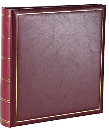 KM FOTO Classic Fotoalbum 30x30 cm 100 weiße Seiten Seiten Jumbo Buchalbum Fotobuch: Farbe: Rot