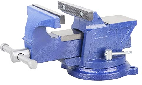 DAYUAN 6'' 125MM Schraubstock Drehbar Tischschraubstock mit 360° Drehbar | Hochwertige Stahlbacken, Gusseisen Tischschraubstock, Handschraubstöcke klemmbar für Holzbearbeitung Metallbearbeitung Bohren