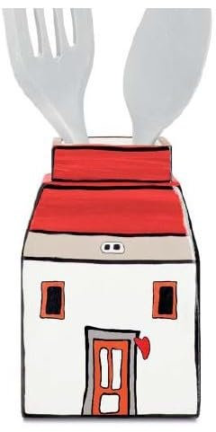 Egan Contenitori Collezione Le Casette. Oggetto Realizzato in Ceramica Smaltata Rosso. Dimensione: 11x17 cm. La referenza è 192043