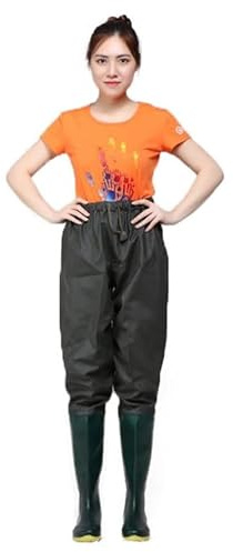 Luminexia Pantaloni da Wading in Vita per Uomini e Donne,trampolieri da Pesca a Vita Alta con Stivali,trampolieri Impermeabili al 100% Trampolieri da Pesca a Mosca Traspiranti