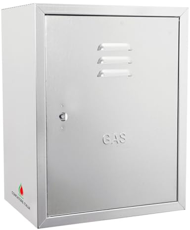 Contatore Italia Cassetta Contatore GAS Acciaio Zincato Aperta Posteriormente Completa di Chiave e Quadrello Zincata ZINCO (300x400x250)