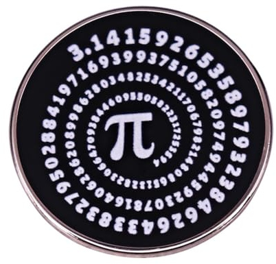 Math Brosche Emaille Pin Abzeichen Pi Brosche Metall Emaille Abzeichen Pin Mathematische Symbol Buchstaben Anstecknadel für Kleidung Taschen Jacken Zubehör Zubehör Geschenk für Lehrer Student
