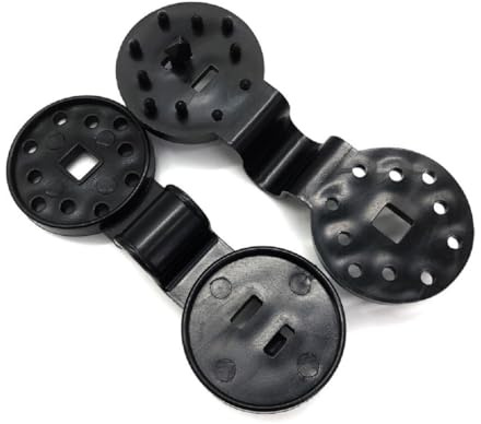 Pinzas de plástico clips para sujeción de mallas de ocultación, brezo, telas, vallas de su jardín. Bolsas de grapas cierra fácil color negro. 20 Unidades. Flonatur.