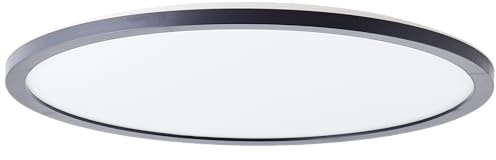 Lightbox Basic LED Aufbaupaneel | Ø 42 cm | Wand- & Decken-Panel mit schwarzem Rahmen & neutralweißer Lichtfarbe (4000 K) | 24 W | 3400 lm | schwebene Optik | flächiges Licht | aus Kunststoff