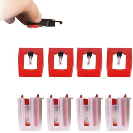 8PCS Plattenspieler-Nadel, Plattennadel-Ersatz, elektrischer Plattenspieler-Kartuschen-Plattenspieler-Nadel-Ersatz für elektrischen Plattenspieler