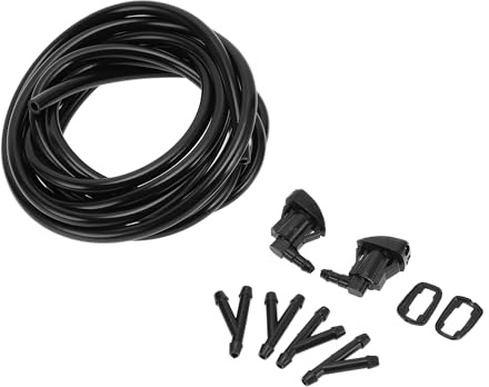 INFINAUTO Kit Ugelli Lavavetri Per Jeep Grand Cherokee Nero, 1 Set | Per Chevy Malibu, Per Pontiac G6, Per Saturn Aura, OE 55372143AB, Plastica, Nero, Sostituisce Vecchio, Spruzzo Rapido