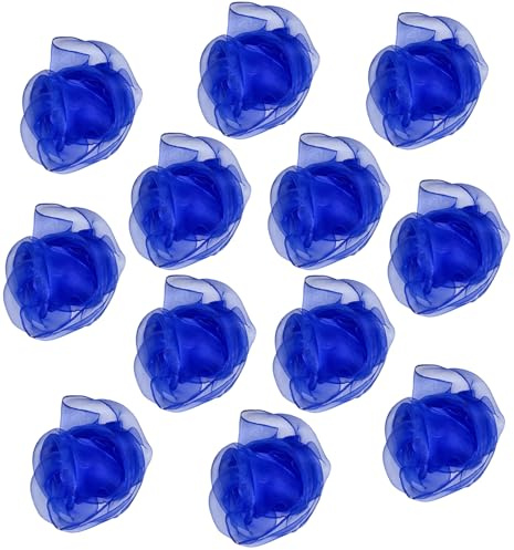 Lolakee Dance Scarves 12 Pcs Juggling Scarves for Kids Play Silk Scarve for Babies Toddlers Children Movement Learning Education Musical Accessories Colorful Scarfs Magic Tricks Performance (Blue)