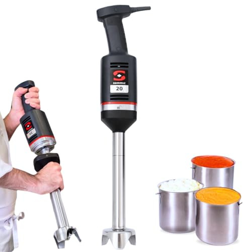 YOMMAK Batidora Profesional Sammic XM-22 – 300W, Batidora Brazo Industrial de Mano – Hasta 15L – Ideal para Cocina Profesional Hosteleria Horeca y Repostería – Trituradora Compacta y Duradera