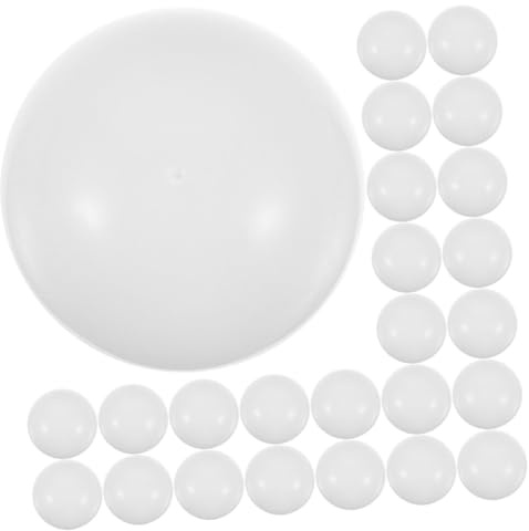 JOINPAYA Boules de Loterie Creuses en PVC, 25 Pièces, Blanches, Ouvrables et Réutilisables, Faciles à Saisir Ranger, Balles de Jonglages Adulte pour Tombola, Fêtes et Arts