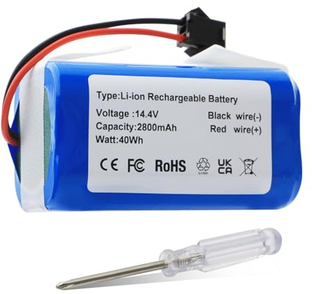 2800mAh Rechargeable Robot Aspirador Batería para Venga VG RVC 3000, para Lefant T700, para Lefant M1 Robot Vacuum Cleaner 14.4V