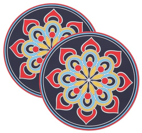 GALPADA 2 Stück Klangschalenkissen Rutschfeste Klangschalenunterlage aus Hochwertigem Material Komfortables Meditationspad mit Kristallklarem Design als Unterlage für Klangschalen und