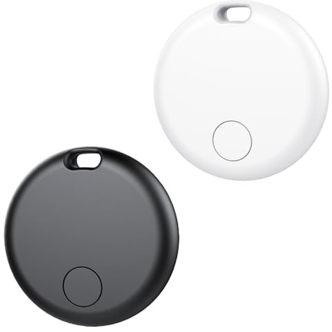 Android Smart Tag, Traceur GPS Lot de 2, Localisateur D’Objets Bluetooth Fonctionne avec l’app Google Localiser (Uniquement Android), Batterie Remplaçable, IP67 Imperméable, Voiture/Les clés/Valises