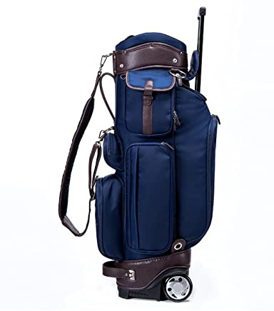 Golfbag, multifunktionell golfbag med hjul, lätt for män, 6-vägs avdelare, anti-halk och slitstark, bekväm tillgänglig