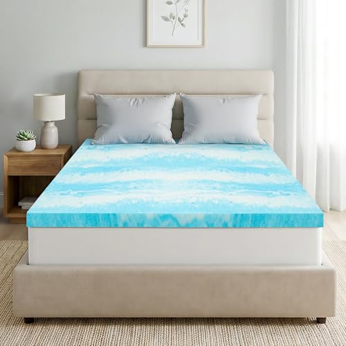 IULULU King Size Mattress Topper, 2 Inch Gel Memory Foam Topper, Light Comfort Upgrade, CertiPUR-US Certified