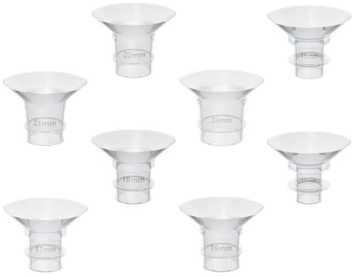 WESIEVYA Accessoires Tire-Lait Inserts de Bride en Silicone 8 Pièces 13-24 MM pour Tire-Lait Électrique et Portable Surface Lisse sans Bavure pour Allaitement