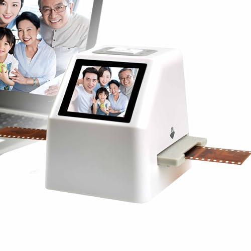 Film and Slide Scanner, 22MP Multi-function Device for Converting Color & B&W 35mm/135, 126, 110, Super 8 Slides & Negatives to Digital Images with 2.4” LCD Screen