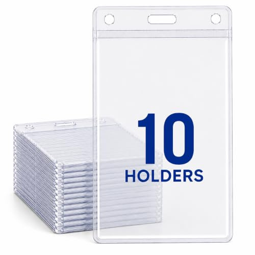 PCL Media ltd® Ausweishülle für Ausweis, A6, 152 x 108 mm, transparent Pack 10