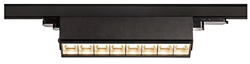 SLV 3 Phasen System Leuchte 3~ SIGHT MOVE/LED 3-Phasen-Strahler, Spot, Decken-Strahler, Decken-Leuchte, Schienensystem, Innen-Beleuchtung / 3000K 26.0W 2700lm schwarz dimmbar, 1004690