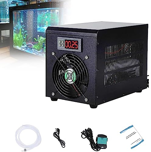 ALSUP Aquarium Wasser Kühler Kühler Wärmer mit Pumpe 50-104 °F Temperatureinstellung Geeignet für 60L/160LWasser für Home Aquarium Fische Garnelen Korallen Quallen,Cold-160litres