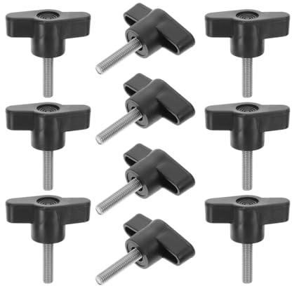 ULTECHNOVO M5 x 20mm Thumb Screws 10PCS 304 Stainless Steel Z-Shaped Wing Handle Screw Clamping Knob Replacement for Machinery Photography and DIY Hardware
