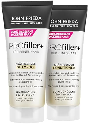 John Frieda PROfiller+ Probier-Set - Shampoo, 75ml & Conditioner, 75ml - Haartyp: Für feines, dünnes Haar - Ideal auch auf Reisen und für die Hotellerie