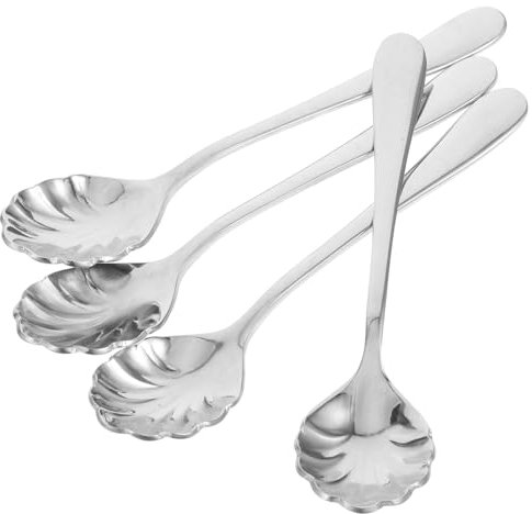 Alipis 8 Stück Dessertlöffel Kaffeelöffel Teelöffel Eislöffel Edelstahllöffel Schalenförmiger Löffel