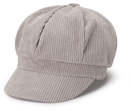 YAMEE Gorro de Pana Moda para Mujer,Gorro Boina de Invierno a Prueba de Viento,Gorro de Invierno Cálido Transpirable,Sombrero de Pintor,para Vida Cotidiana Otoño Invierno