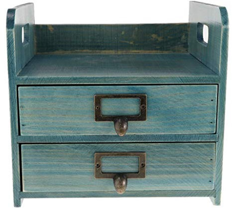 Tubayia Vintage Holz Schubladen Aufbewahrungsbox Schubladenbox Organizer für Haus Büro