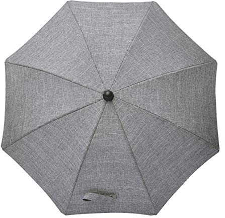 EVERNEW LIGHTING LONOVE Barnvagnsparasol, universellt UV-parasoll för barnvagnar och buggy, paraply med klämma, babybuggy solparasoll med justerbar fästklämma, grå, 73 cm diameter