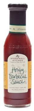 Stonewall Kitchen Honey Barbecue Sauce, 330 ml slightly spicy, sweet BBQ sauce, delicious with spare ribs, chicken wings, burgers and chips