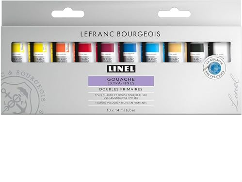 Lefranc Bourgeois Linel Tempera Fine - Set di 10 Tubi da 14 ml