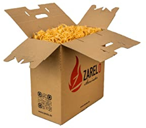 Zarelo Fire Curls nachhaltige Grill- und Kaminanzünder, Grillanzünder, Bio-Anzünder Flächenanzünder umweltfreundlich im Koffer 22 Liter