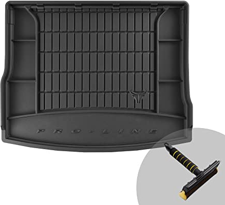 FROGUM ProLine 3D Gummimatte Exklusive Auto Kofferraummatte Kofferraumwanne für Volkswagen Tiguan II ab 2015 | Bequemer Organiser | Die höchsten Kanten