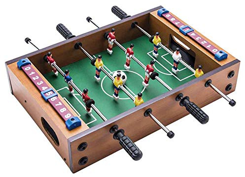Saycker Table Foosball, Mini Football Table Soccer Tabletops Wood Football Table Top w/Footballs, Game Accessories for Adults Family Night Parties Entertainment