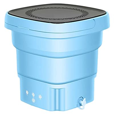 VALINK Mini lavatrice pieghevole, piccola mini lavatrice portatile ad ultrasuoni, per pulizia profonda, design multifunzionale con manico per uso domestico in dormitorio