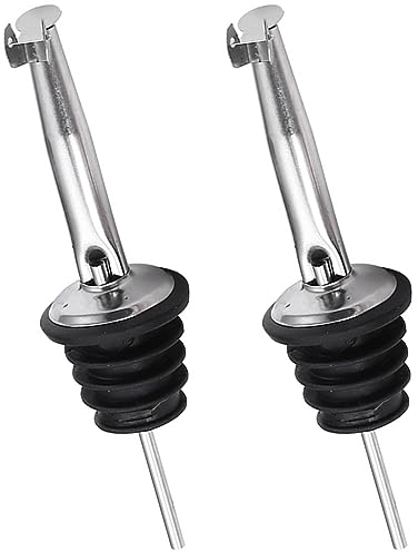 2pcs tappi bottiglie vino,tappi per bottiglie di vino,metal pour,metal pour barman,tappo vino,tappo bottiglia vino,tappo vino sottovuoto,dosatori per cocktail,per la conservazione di champagne e birra