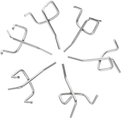 Stecktafel-Haken, 50 Stück, Stecktafel-Haken, Metall-S-Haken, Metall-Aufhänger, Metall-Ornament-Haken, Stecktafel-Hängehaken, Wandaufbewahrung, Werkzeug-Organizer, Stecktafel-Wanddisplay, Eisen-Steckt